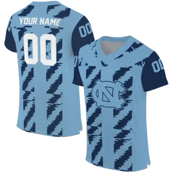 personalized north carolina tar heels stripe block light blue jersey best selling