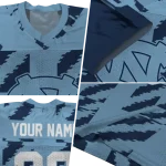 personalized north carolina tar heels stripe block light blue jersey best selling