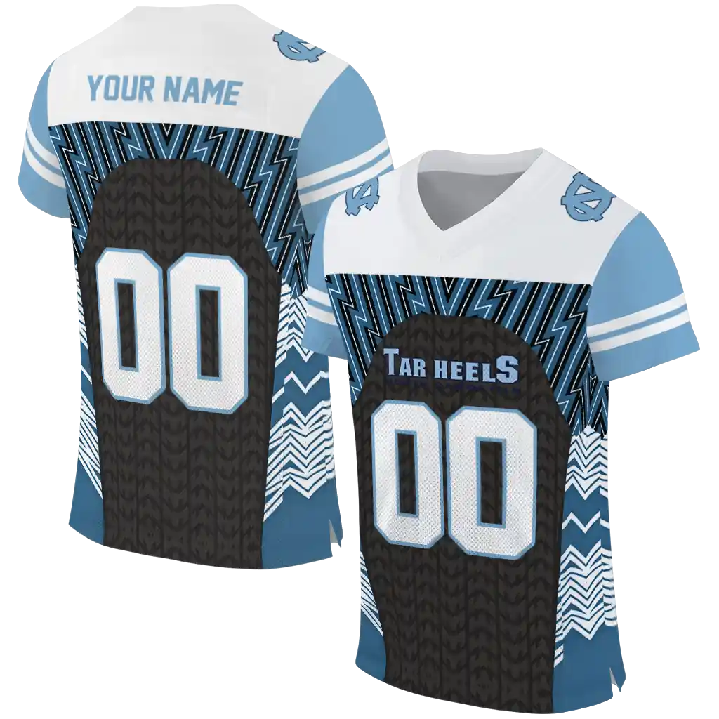 personalized north carolina tar heels tire arrows light blue black white jersey best selling personalized north carolina tar heels tire arrows light blue black white jersey best selling