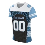 personalized north carolina tar heels tire arrows light blue black white jersey best selling