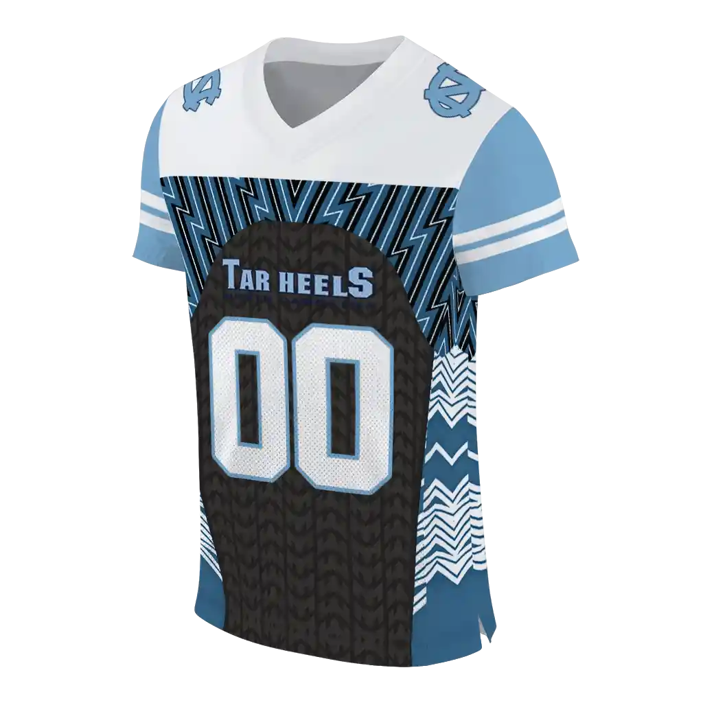 personalized north carolina tar heels tire arrows light blue black white jersey fashion forward personalized north carolina tar heels tire arrows light blue black white jersey fashion forward