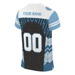 personalized north carolina tar heels tire arrows light blue black white jersey best selling