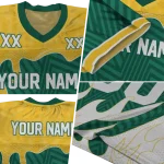 personalized north dakota state bison dripping flames green white jersey best selling