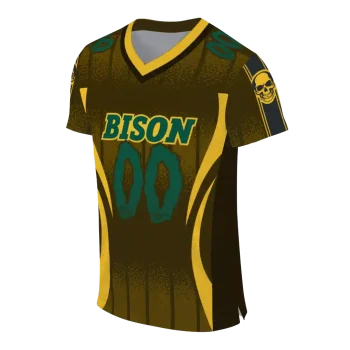 personalized north dakota state bison dynamic dots yellow jersey fashion forward