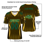 personalized north dakota state bison dynamic dots yellow jersey best selling