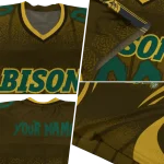 personalized north dakota state bison dynamic dots yellow jersey best selling
