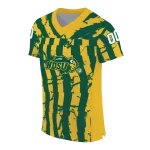 personalized north dakota state bison stripe splatter green jersey best selling
