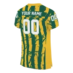 personalized north dakota state bison stripe splatter green jersey best selling