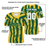 personalized north dakota state bison stripe splatter green jersey best selling