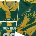 personalized north dakota state bison striped texture green jersey best selling