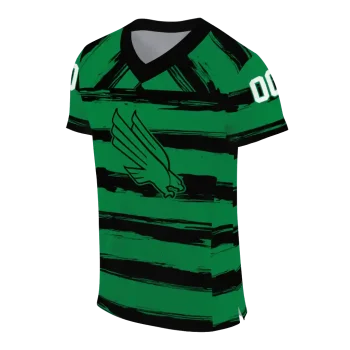 personalized north texas mean green art stripe green jersey fashion forward
