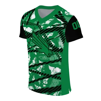 personalized north texas mean green camo shatter green jersey fashion forward