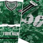 personalized north texas mean green camouflage abstract green jersey best selling