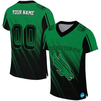 personalized north texas mean green halftone flow green black jersey best selling