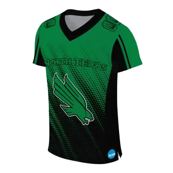 personalized north texas mean green halftone flow green black jersey fashion forward