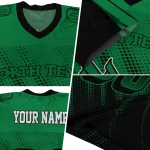 personalized north texas mean green halftone flow green black jersey best selling