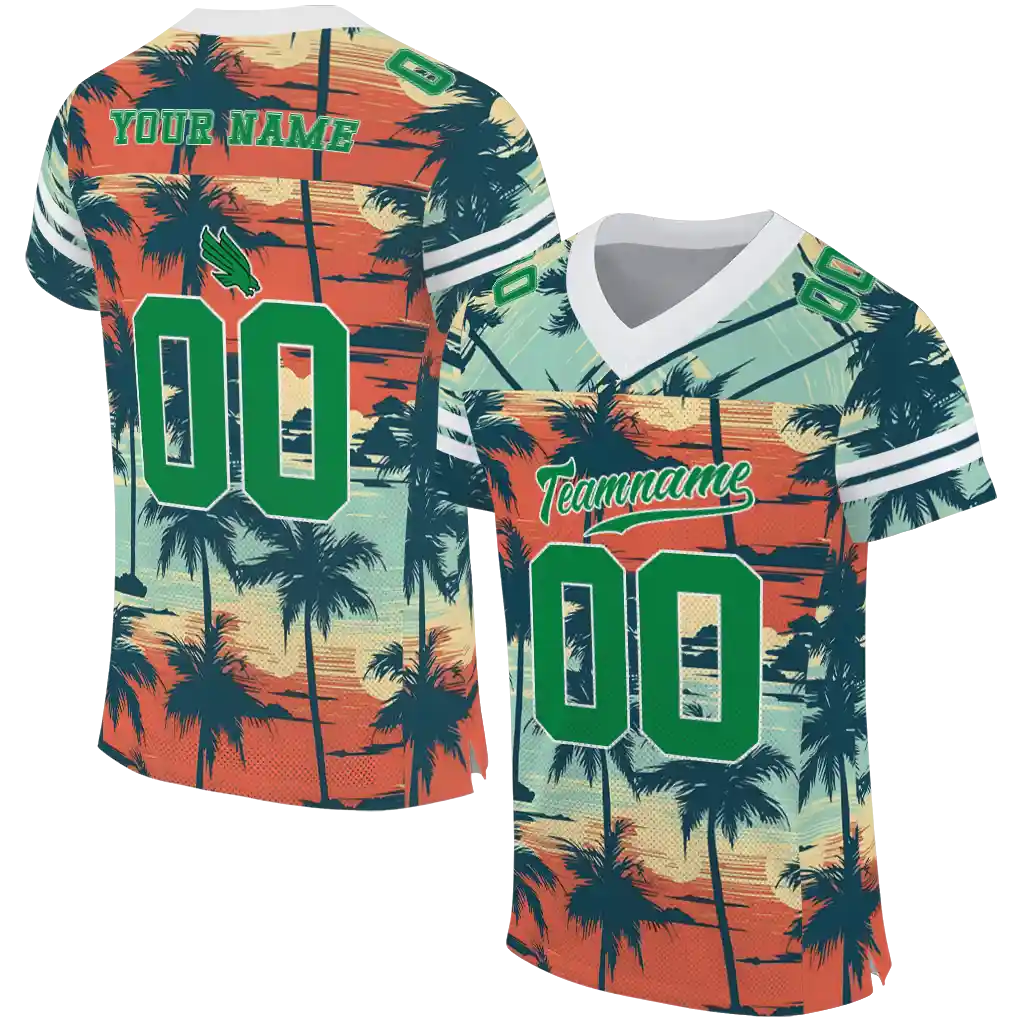 personalized north texas mean green horizon palm sunset jersey best selling personalized north texas mean green horizon palm sunset jersey best selling