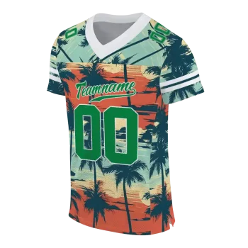 personalized north texas mean green horizon palm sunset jersey fashion forward