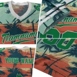 personalized north texas mean green horizon palm sunset jersey best selling