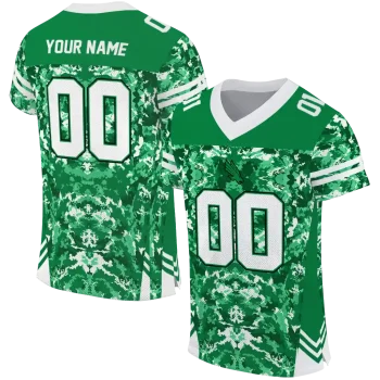 personalized north texas mean green mirrored pattern green jersey best selling