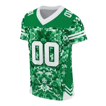 personalized north texas mean green mirrored pattern green jersey fashion forward
