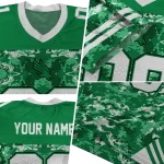 personalized north texas mean green mirrored pattern green jersey best selling