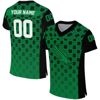 personalized north texas mean green stacked rectangle green jersey best selling