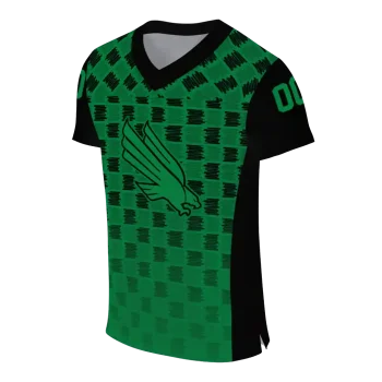 personalized north texas mean green stacked rectangle green jersey fashion forward