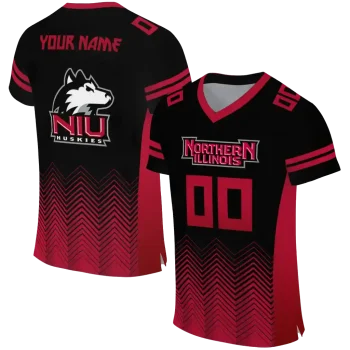 personalized northern illinois huskies halftone sweep silver black jersey best selling