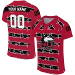 personalized northern illinois huskies layered grids red jersey best selling