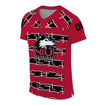 personalized northern illinois huskies layered grids red jersey fashion forward