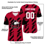 personalized northern illinois huskies stripe block red jersey best selling
