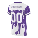 personalized northwestern wildcats dripping flames purple white jersey best selling