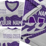 personalized northwestern wildcats dripping flames purple white jersey best selling