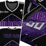 personalized northwestern wildcats halftone slant purple black jersey best selling