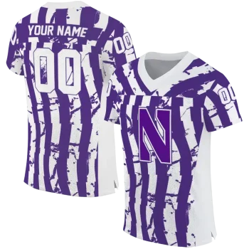 personalized northwestern wildcats stripe splatter purple jersey best selling