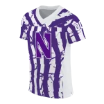 personalized northwestern wildcats stripe splatter purple jersey best selling
