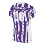personalized northwestern wildcats stripe splatter purple jersey best selling