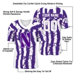 personalized northwestern wildcats stripe splatter purple jersey best selling