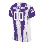 personalized northwestern wildcats striped texture purple jersey best selling