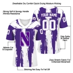 personalized northwestern wildcats striped texture purple jersey best selling
