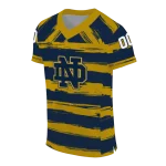 personalized notre dame fighting irish art stripe navy jersey best selling