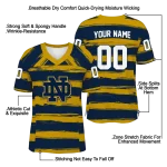 personalized notre dame fighting irish art stripe navy jersey best selling