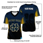 personalized notre dame fighting irish halftone flow navy black jersey best selling
