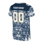 personalized notre dame fighting irish mirrored pattern navy jersey best selling