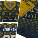 personalized notre dame fighting irish stacked rectangle navy jersey best selling