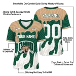 personalized ohio bobcats dripping flames green white jersey best selling