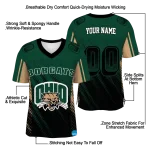 personalized ohio bobcats halftone flow green black jersey best selling