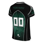personalized ohio bobcats halftone slant green black jersey best selling