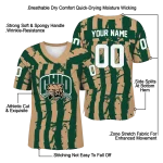 personalized ohio bobcats stripe splatter green jersey best selling
